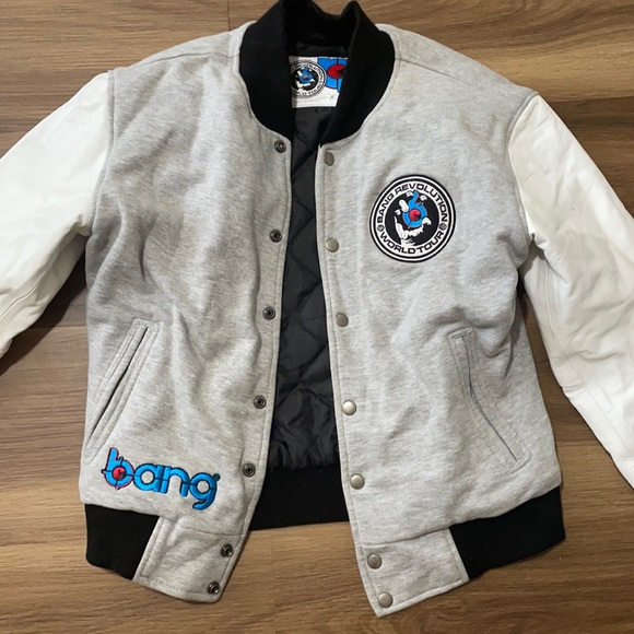 Official Genuine Leather and embroidered Bang Energy jacket unisex - Picture 1 of 5